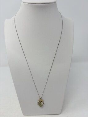 Shop LC Madagascar Yellow Apatite 14K YG Sterling Silver Pendant & Chain 5568